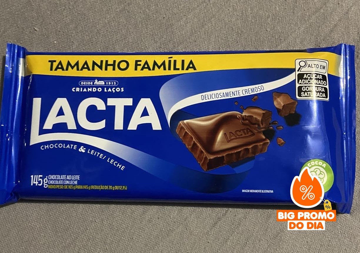 Chocolate ao Leite Lacta 145g