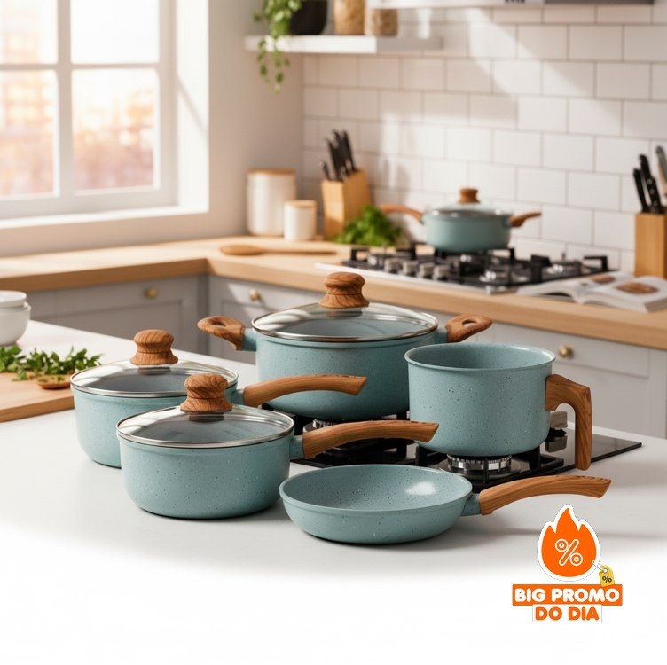 Jogo de Panelas Ecoglide Tuut Marble 5 peças