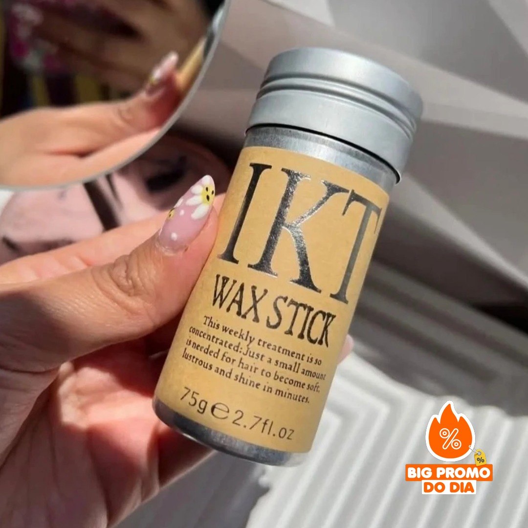 Cera Bastão para Cabelo Fixação 24h AntiFrizz