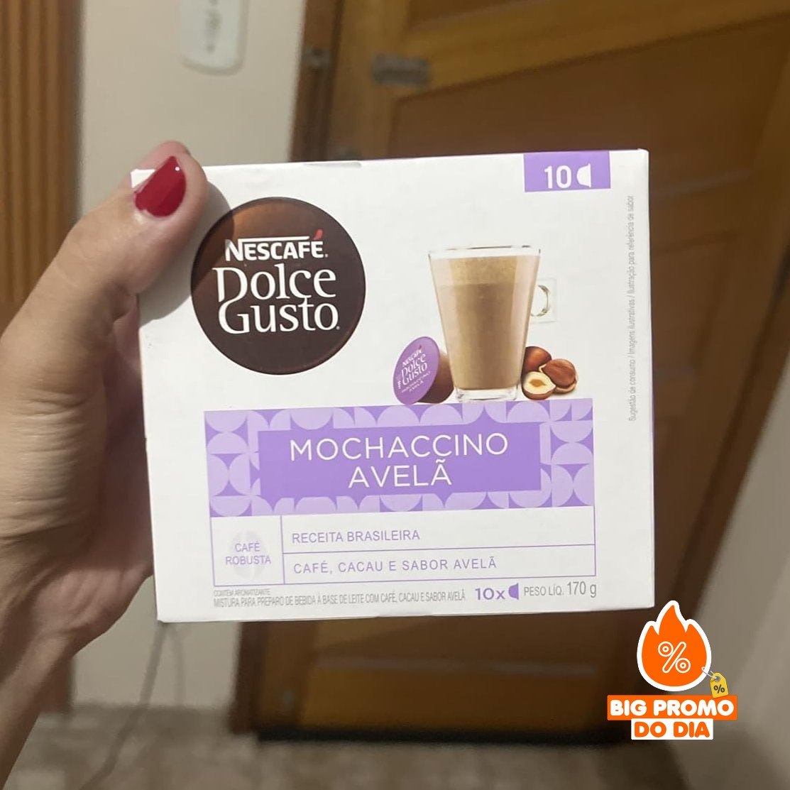 ️ Dolce Gusto Mochaccino Em Cápsula Avelã 10 Unidades