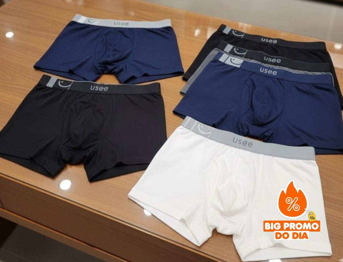 🩲 Kit Com 10 Cuecas Boxer Microfibra Usee