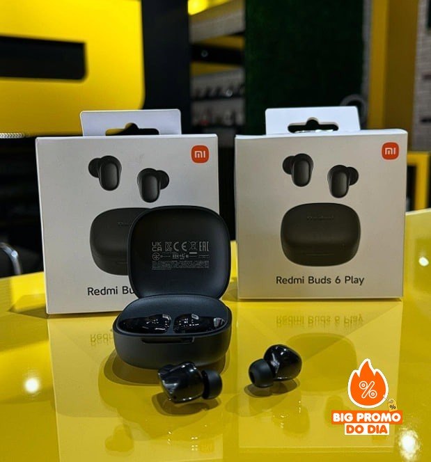 Fones de ouvido sem fio Xiaomi Redmi Buds 6 Play
