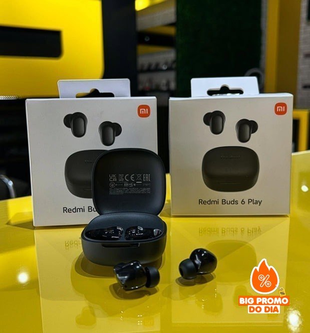 Fone De Ouvido Sem Fio Xiaomi Redmi Buds 6 Play