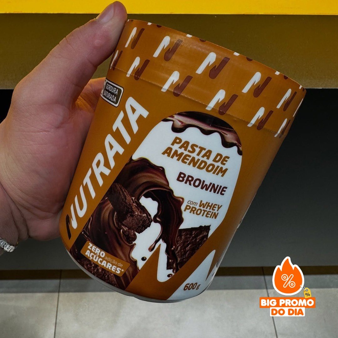Pasta de Amendoim com Whey Nutrata 600g Brownie