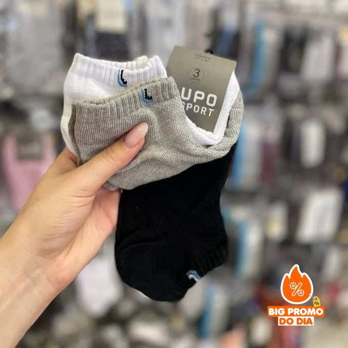 Kit 6 Pares Meias Lupo Cano Curto Algodão