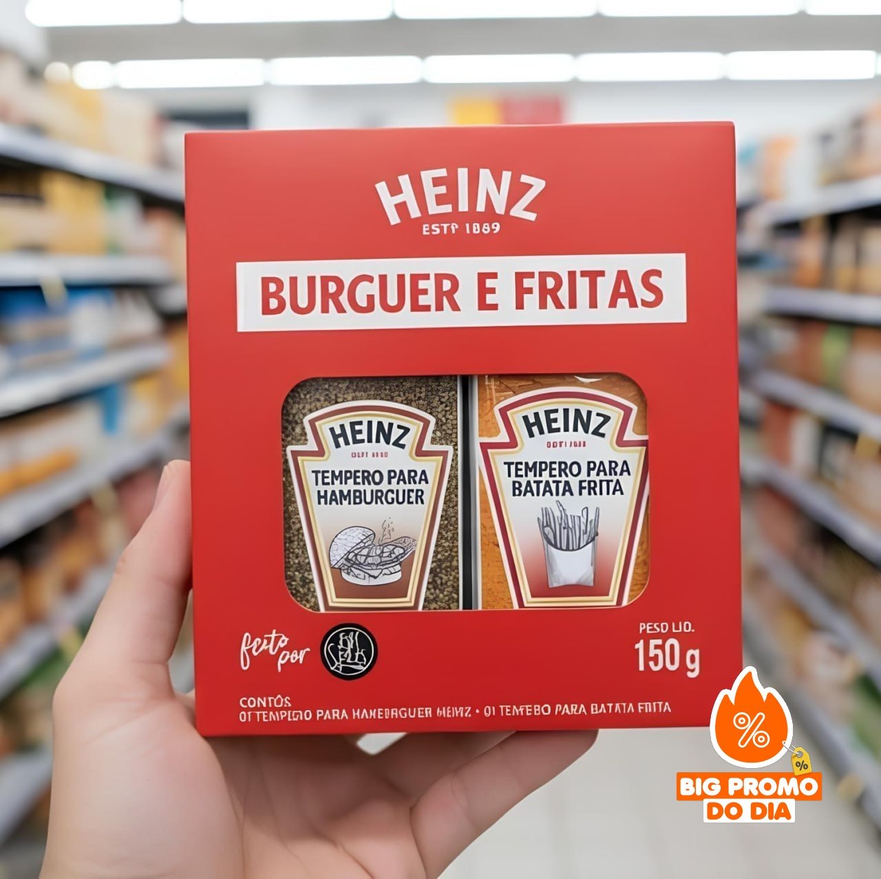 Heinz Kit Temperos para Hambúrguer e Batata 150g