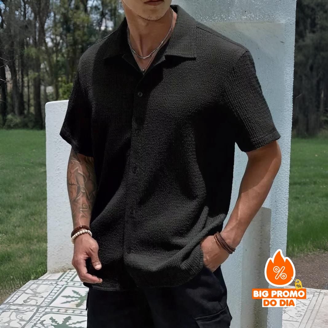 Camisa Casual Texturizada Old Money