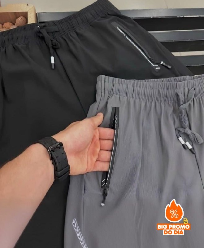 🩳 Short Masculino Bermuda 2 Bolsos Zíper