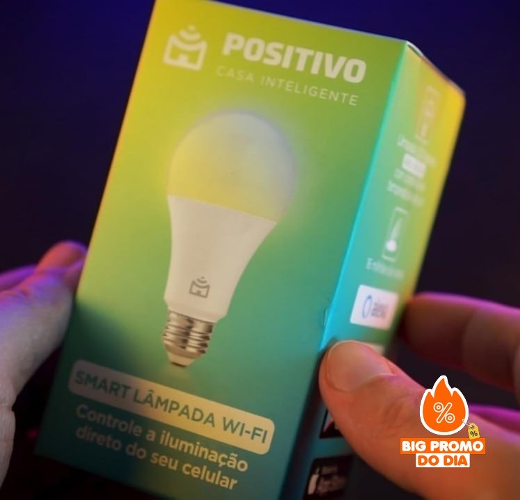 Smart Lâmpada Wi-Fi Positivo Casa Inteligente, 9W