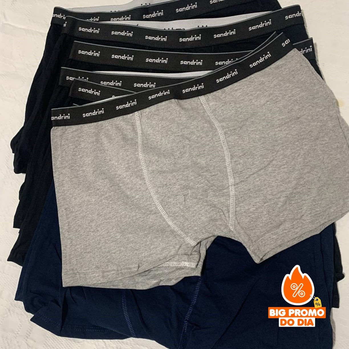 🩲 Kit 10 Cuecas Boxer Sandrini Algodão