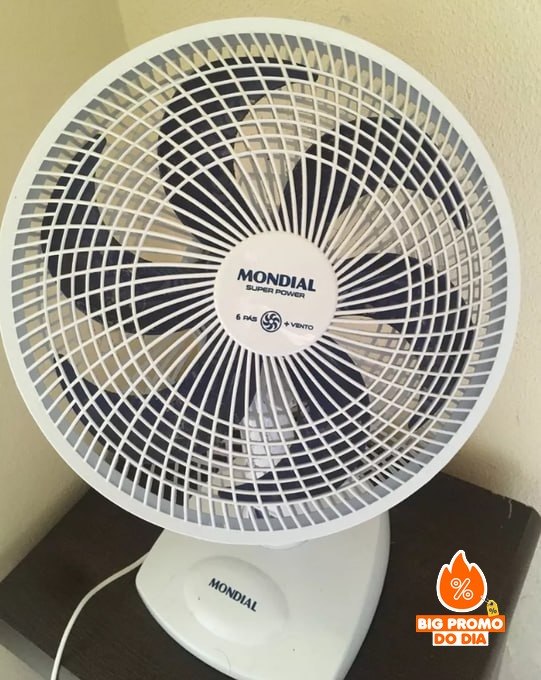 Ventilador MONDIAL de Mesa 127V, 30cm, 6 pás