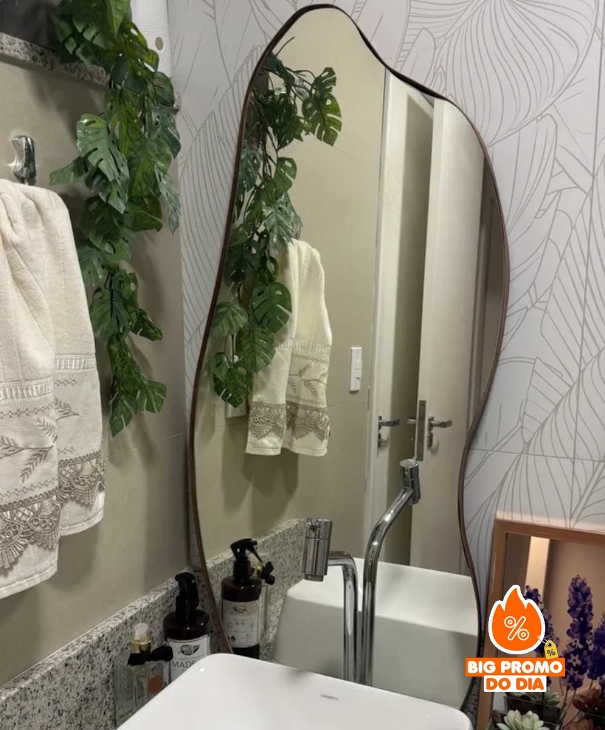 🪞 Espelho 100x50cm Orgânico