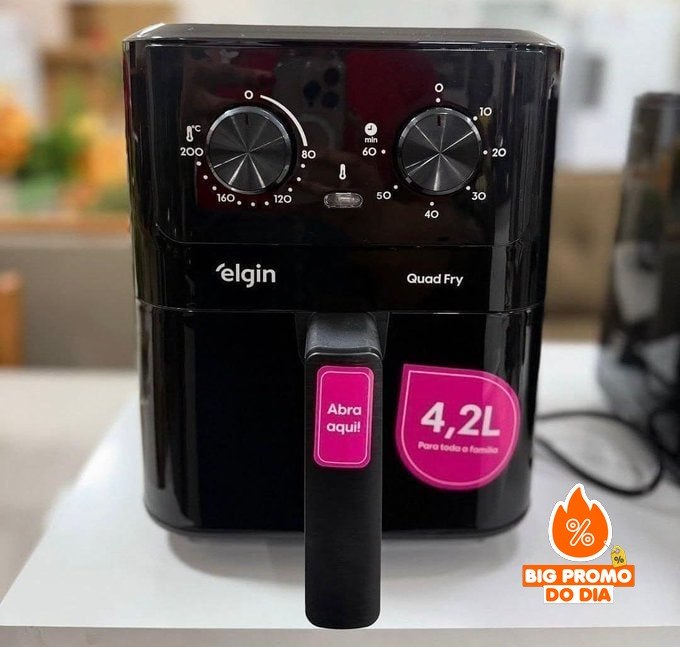 ️ Fritadeira Eletrica Air Fryer Quad Fry Elgin 4,2L