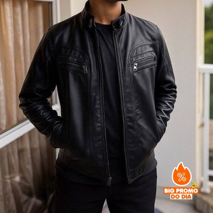 Jaqueta de Couro Impermeável