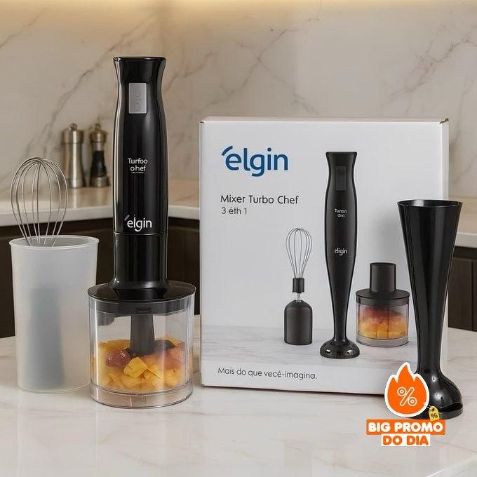 Mixer Turbo Chef 3 em 1 200w Triturador e Fuet Elgin