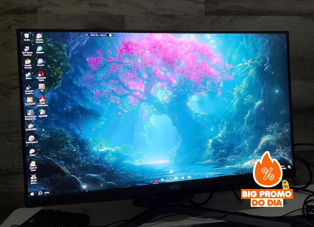 Monitor AOC Destiny 24,5", Full HD, 240Hz, 0,5ms, Painel VA