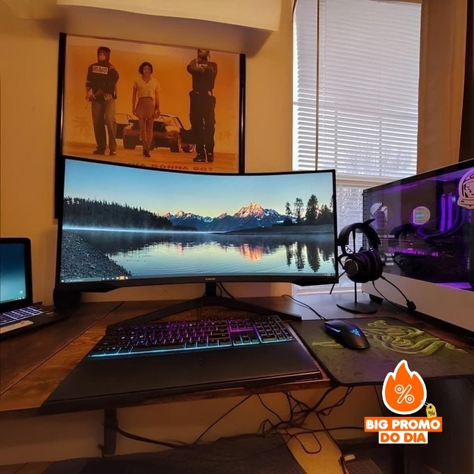 Monitor Gamer Curvo Samsung Odyssey 34’’, Ultra WQHD, 165Hz, 1ms