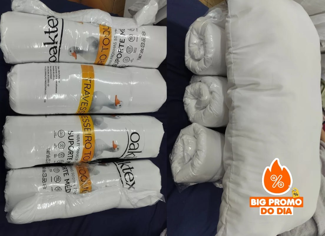 Kit 4 Travesseiros Oaktex 50x70cm Antialérgico Fibra Siliconada Branco