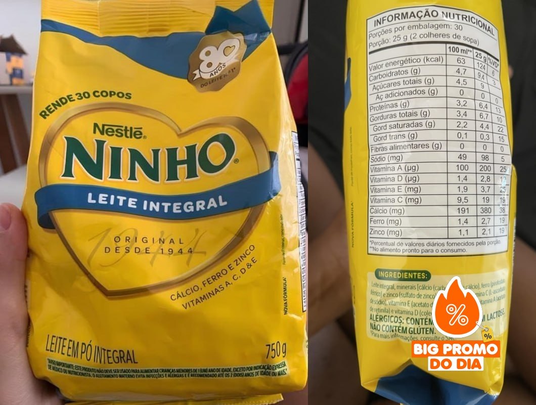 Leite Ninho Pó Integral Pacote 750g