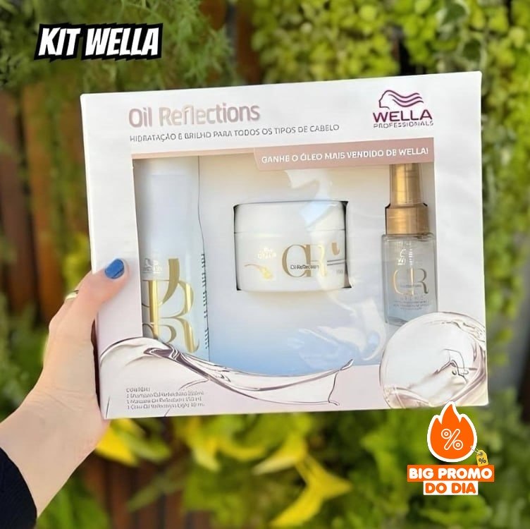 Kit Wella Oil Reflections Shampoo + oleo + mascara