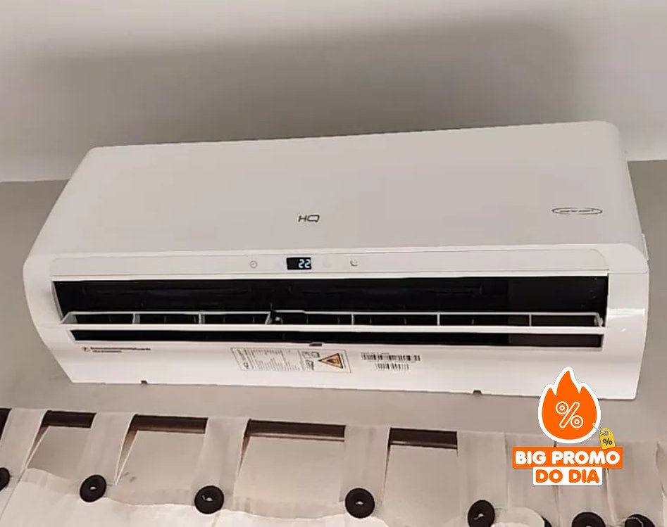 ️️ Ar Condicionado Split HQ Hi Wall Inverter 9.000 BTU/h Quente e Frio Monofásico 220V