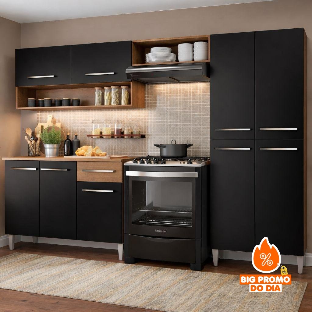 Armário de Cozinha Modulada Completa Compacta Madesa