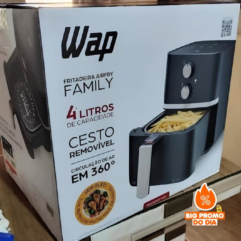 Fritadeira Elétrica Wap Air Fryer Family 4l 1500w