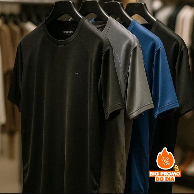 Kit 4 Camisas Dry-fit Sandrini Masculina Academia Treino