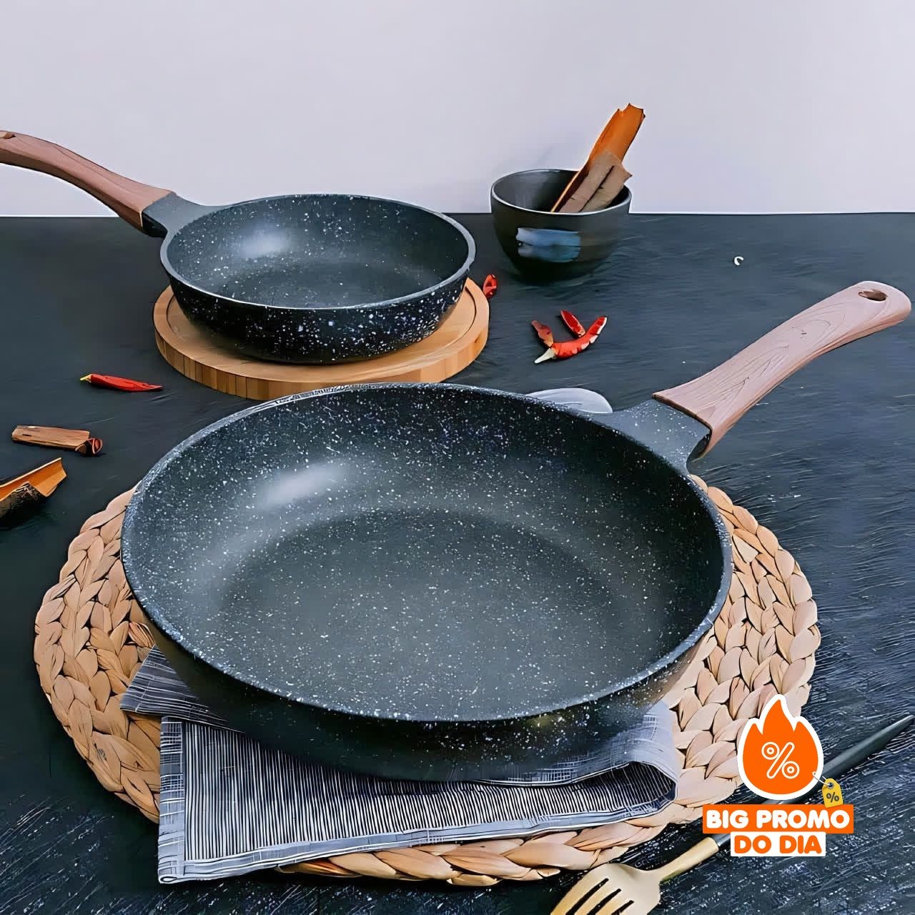 Frigideira Antiaderente Cerâmica Reforçada 24cm