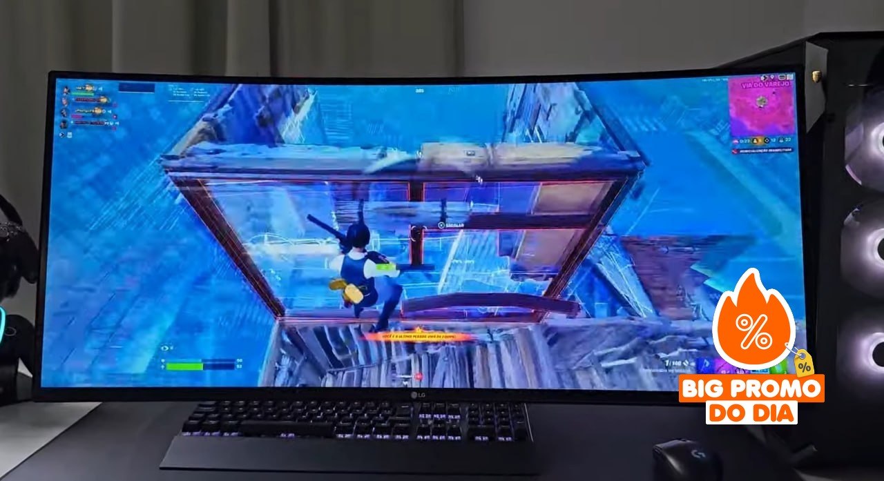 Monitor Gamer Curvo LG UltraGear 34, QHD, UltraWide, 160Hz, 1ms, Altura Ajustável, Som Integrado