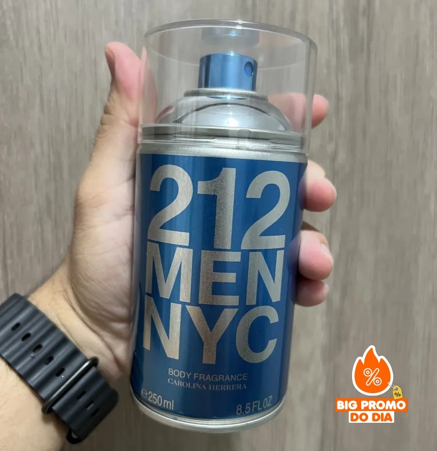 Body Spray Carolina Herrera 212 Men Nyc Body Fragrance 250ml