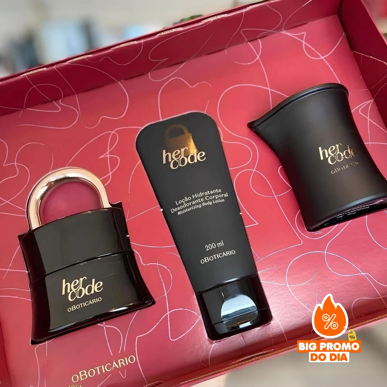 O Boticário Her Code Kit Presente (3 Itens)