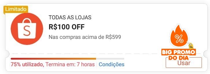 ️ R$ 100 OFF em R$ 599