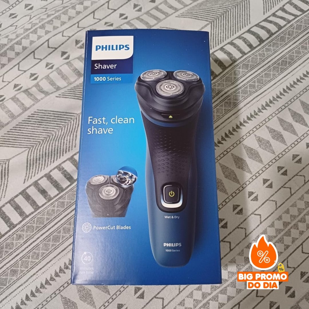 Barbeador Elétrico Auto Afiável Philips S1151/00 Wet & Dry À prova d'água - Bivolt