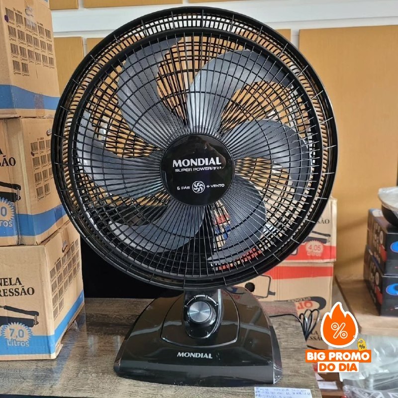 Ventilador de Mesa 30cm Super Power Mondial 60W VSP-30-B 127V