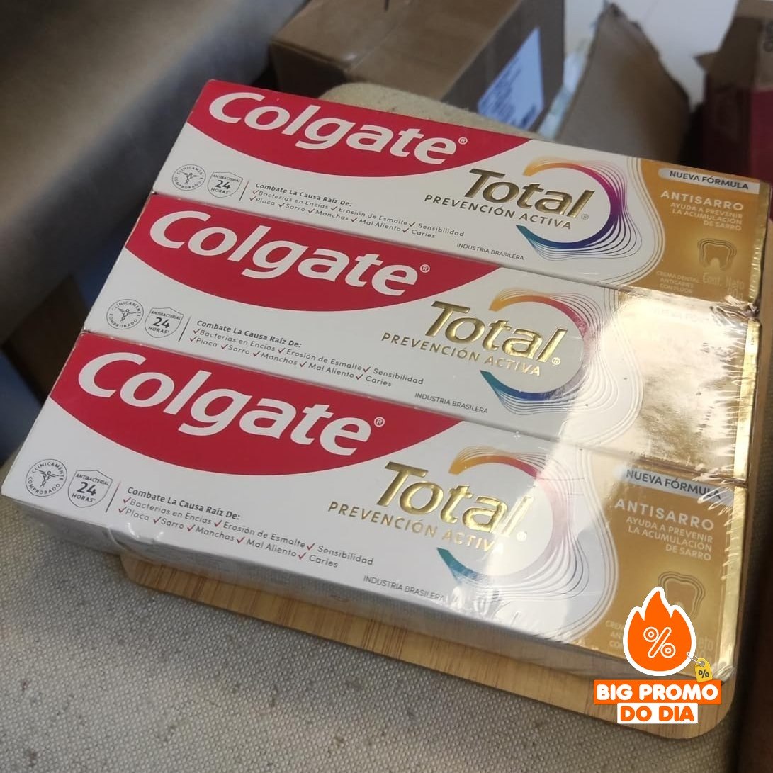 Creme Dental Colgate Total Anti Tártaro - 3 unidades