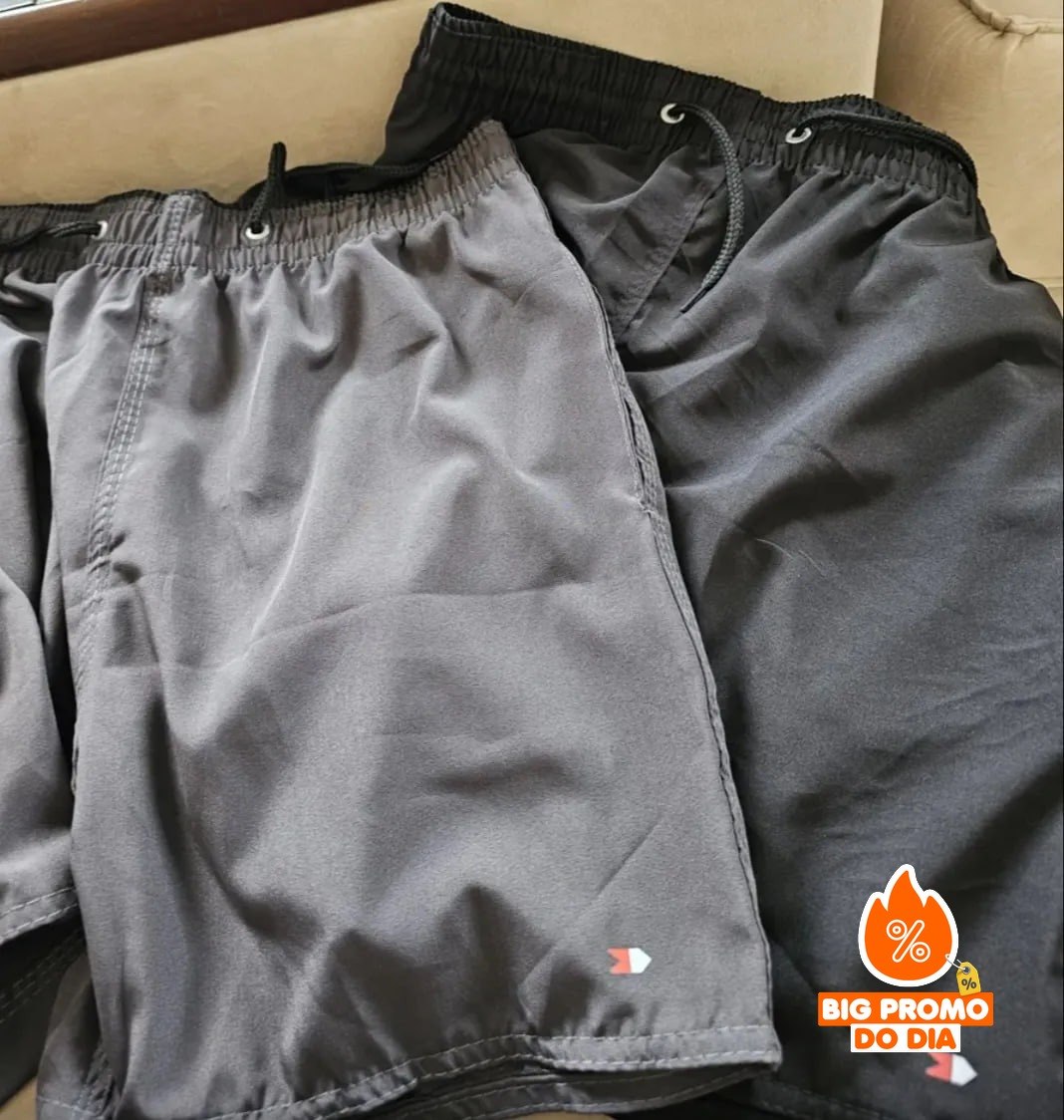 🩳 Kit 2 Shorts Bermuda Tactel Elástico Sandrini
