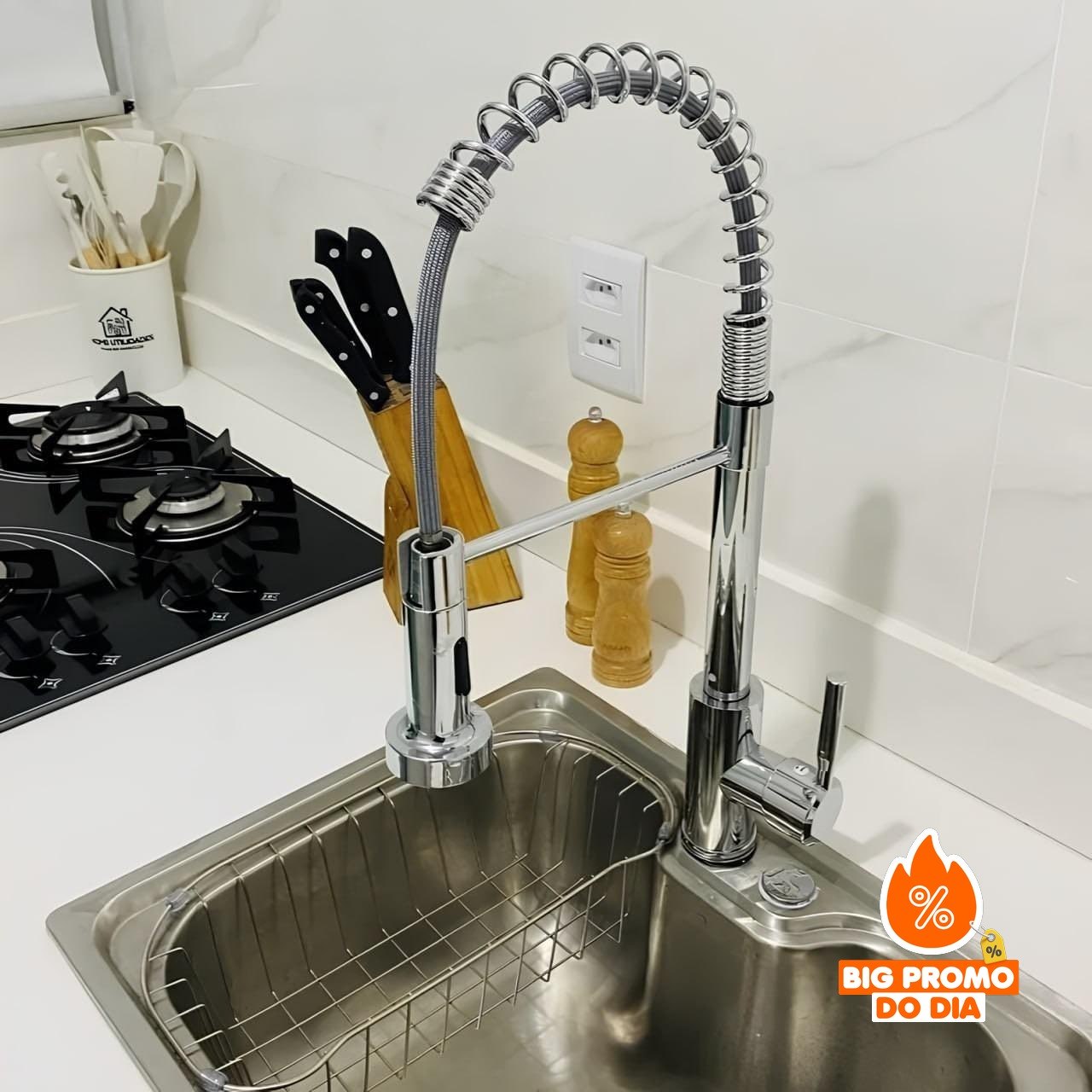 Torneira Monocomando Cozinha Parede Flexivel - Camperluz