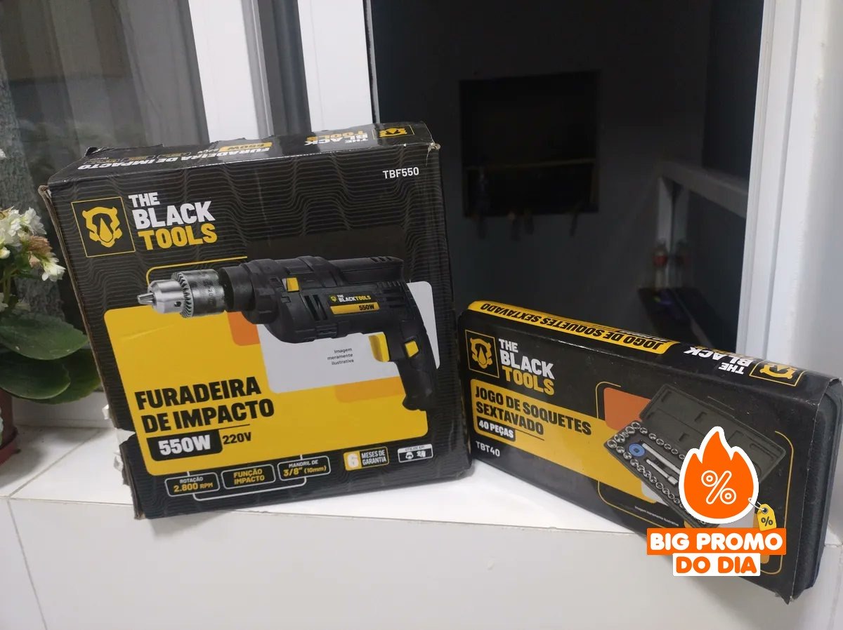 Furadeira De Impacto 3/8 Pol. 550w + Kit Soquete 40 Peças