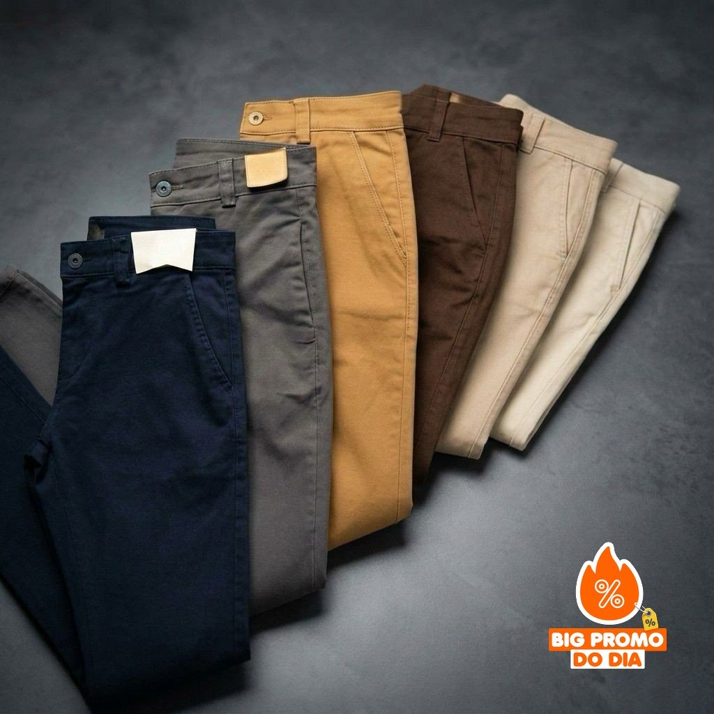 Calça Sarja Masculino com Lycra Elastano (10 cores)