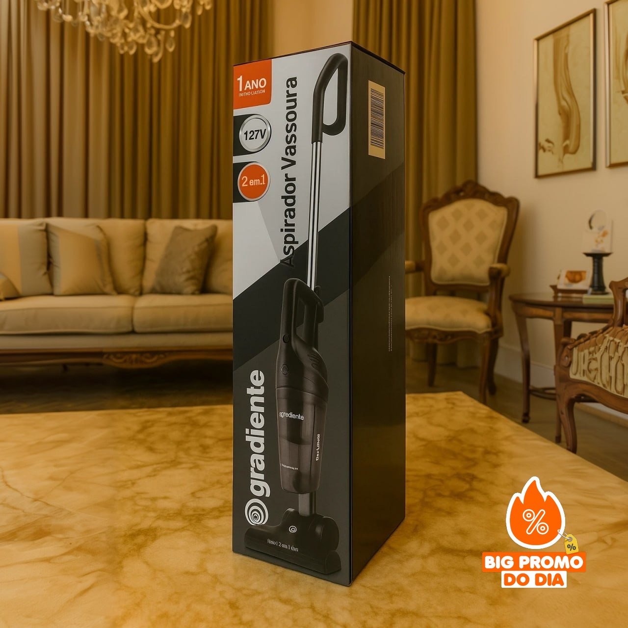 Aspirador De Pó Elétrico Gradiente Vertical 2 Em 1 1200W