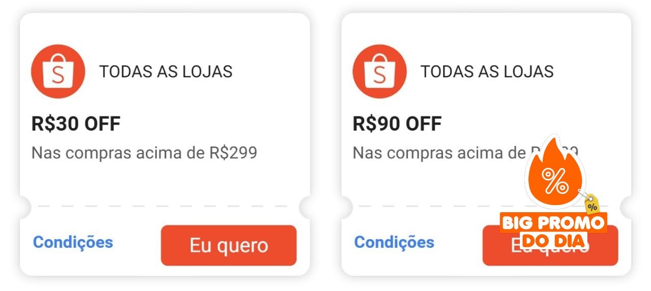 R$30 OFF em R$299