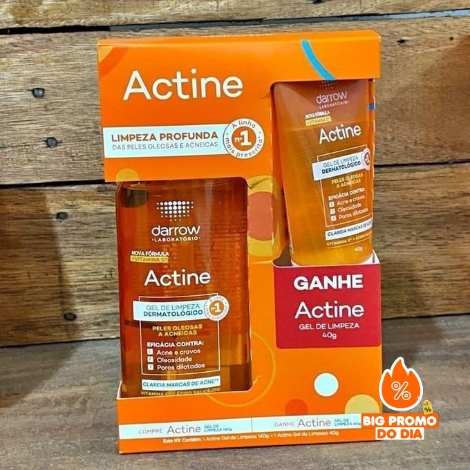 Kit Darrow Actine Gel de Limpeza Facial Oil Control 140g + 40g