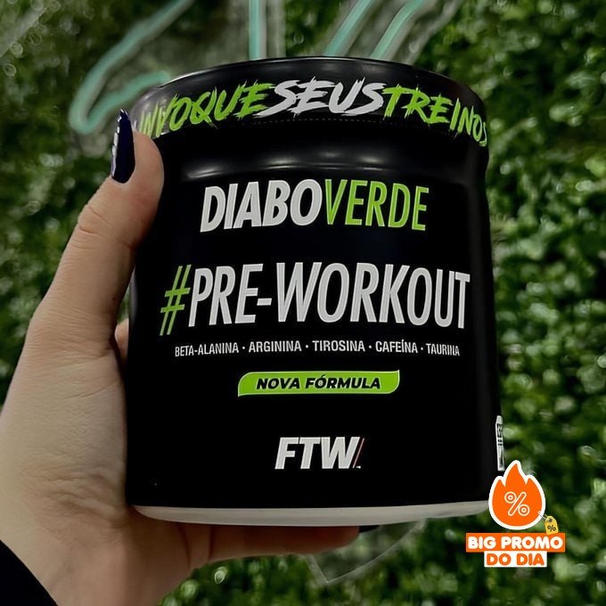 ️ Pre Treino 300g Sabor Maça Verde FTW - DIABO VERDE
