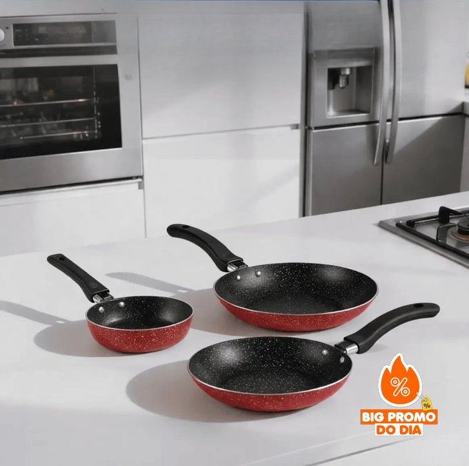 Conjunto De Frigideiras Antiaderente 16/20 Ovo 14