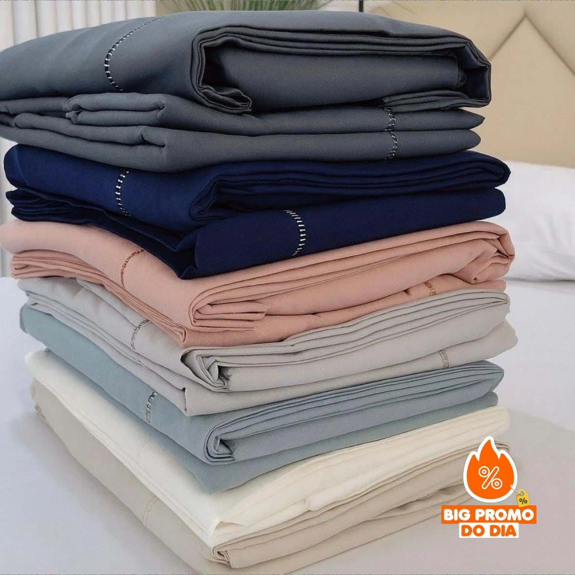 Jogo de Lençol Queen 3 Peças 400 Fios com Elástico Hotel