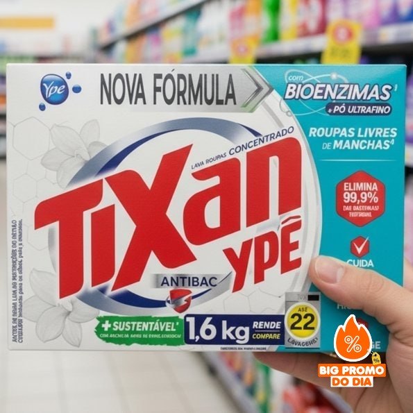 🫧 Tixan Ypê Lava Roupas em Pó Antibac 1,6Kg
