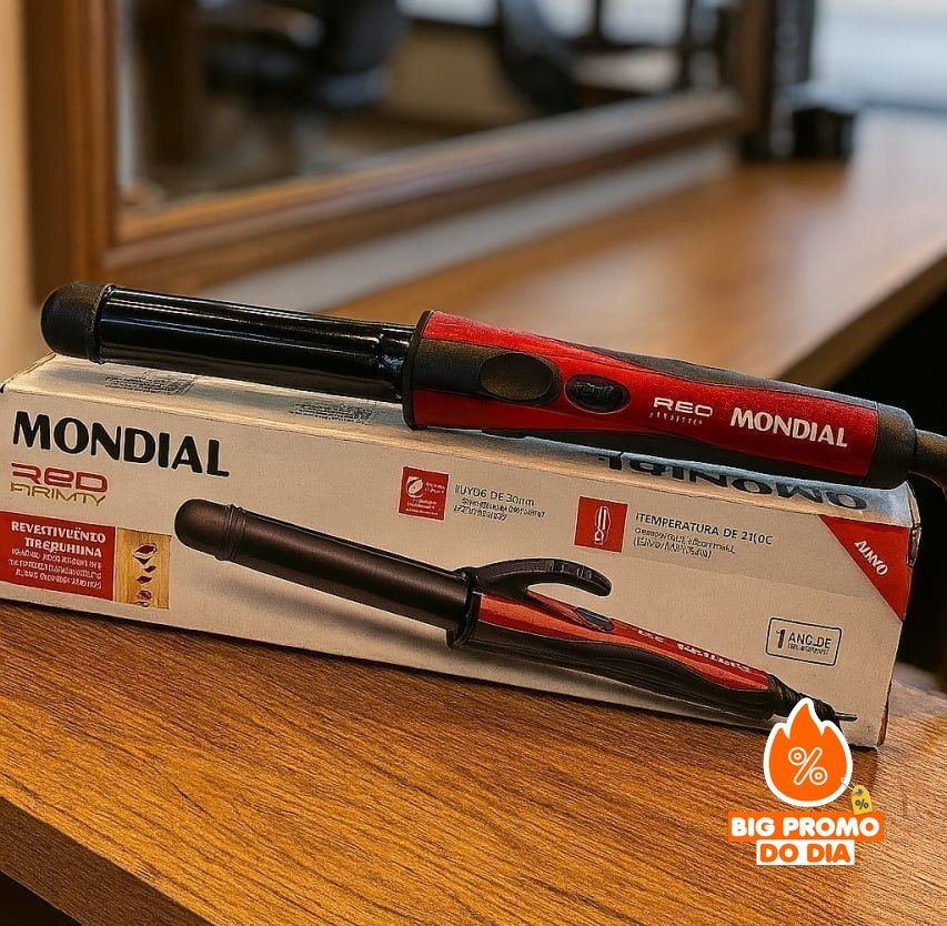 MONDIAL Modelador de Cachos, Preto/Vermelho, Bivolt