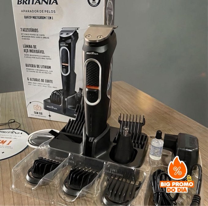 Aparador de Pelos Britânia Multigroom 7 em 1