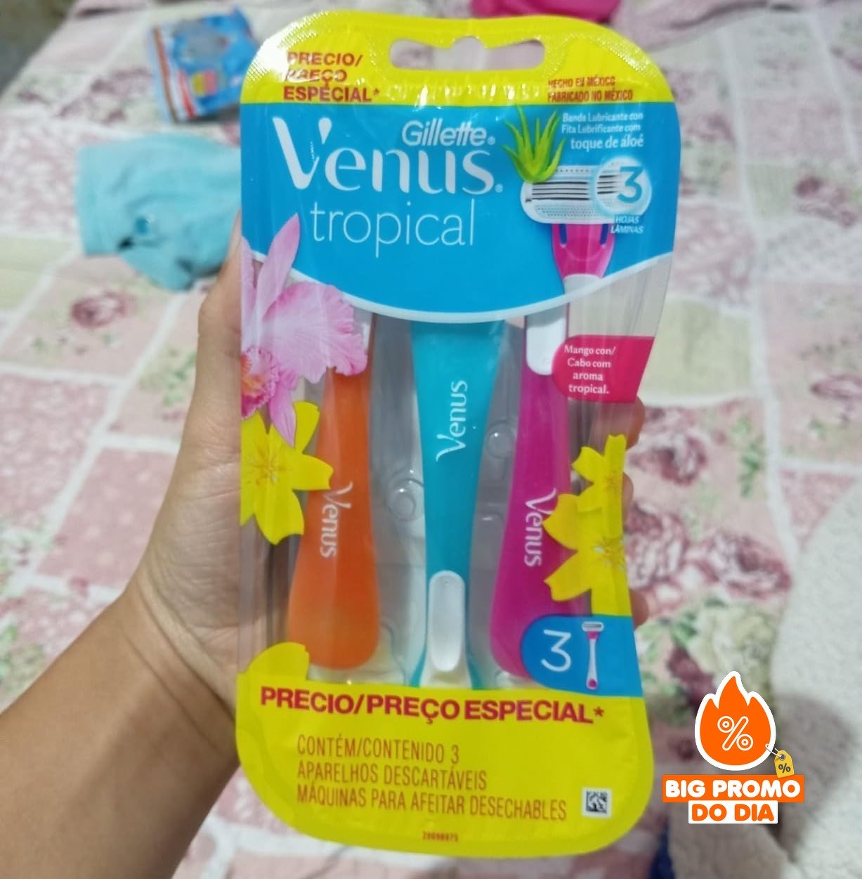🪒 Aparelho de Depilação Gillette Venus Tropical - 3 unidades